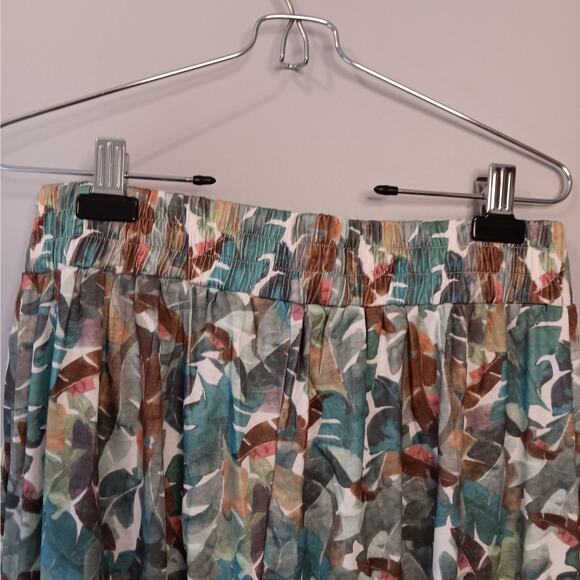 NWT Simply Noelle S/M Pockets Green Brown Rust White Flowy Knit Pants CUTE! - Picture 5 of 8